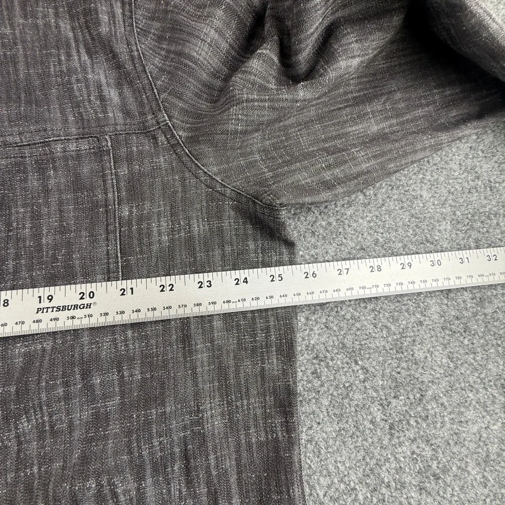 Chicos Design Gray Space Dye Textured Button Front Jacket Size 3 Large XL